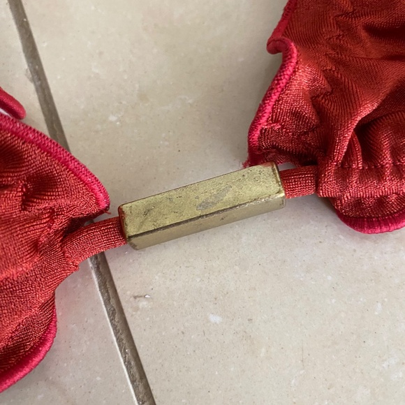 Gato Mia Bikini Ripple Red Adjustable Strap One Size - Picture 6 of 10